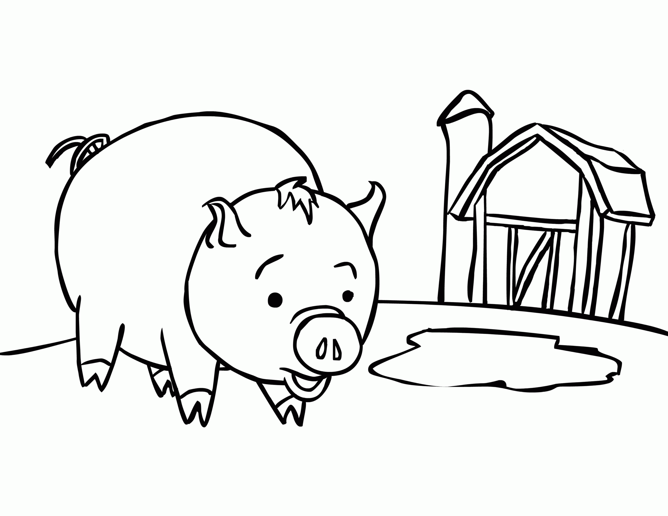 Coloring Page Pig