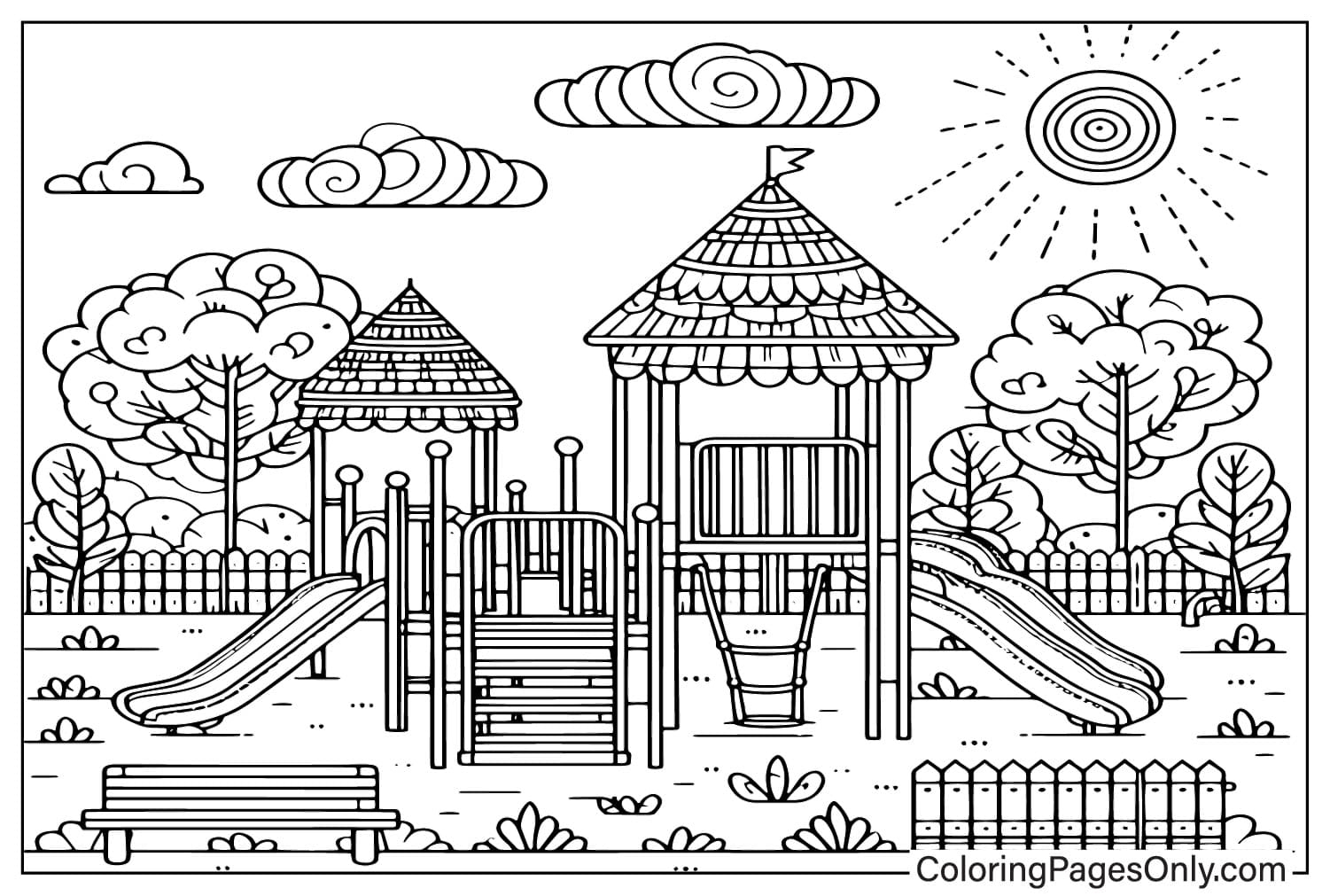 Free Printable Playground Coloring Page Free Printable Coloring Pages