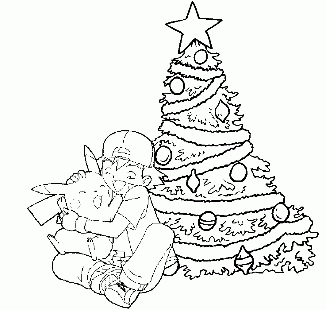 Free Printable Pokemon Christmas Coloring Pages