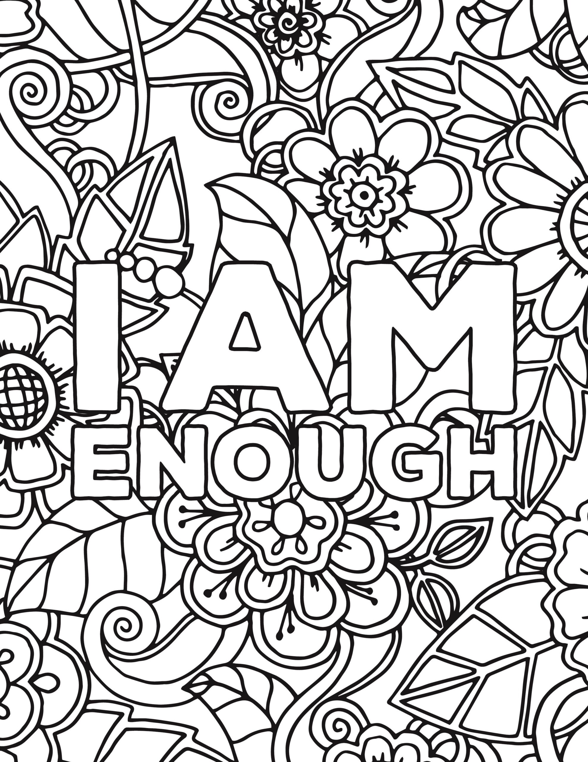Free Printable Positive Affirmation Coloring Pages Web Mindful Coloring With Growth Mindset