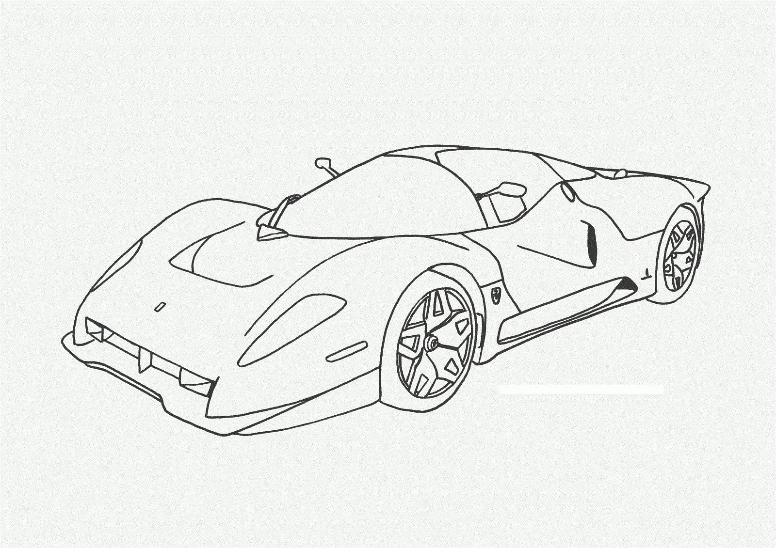 Free Coloring Pages Race Cars