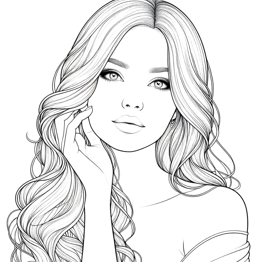 Free Printable Realistic Girl Coloring Page Download Print Or Color Online For Free