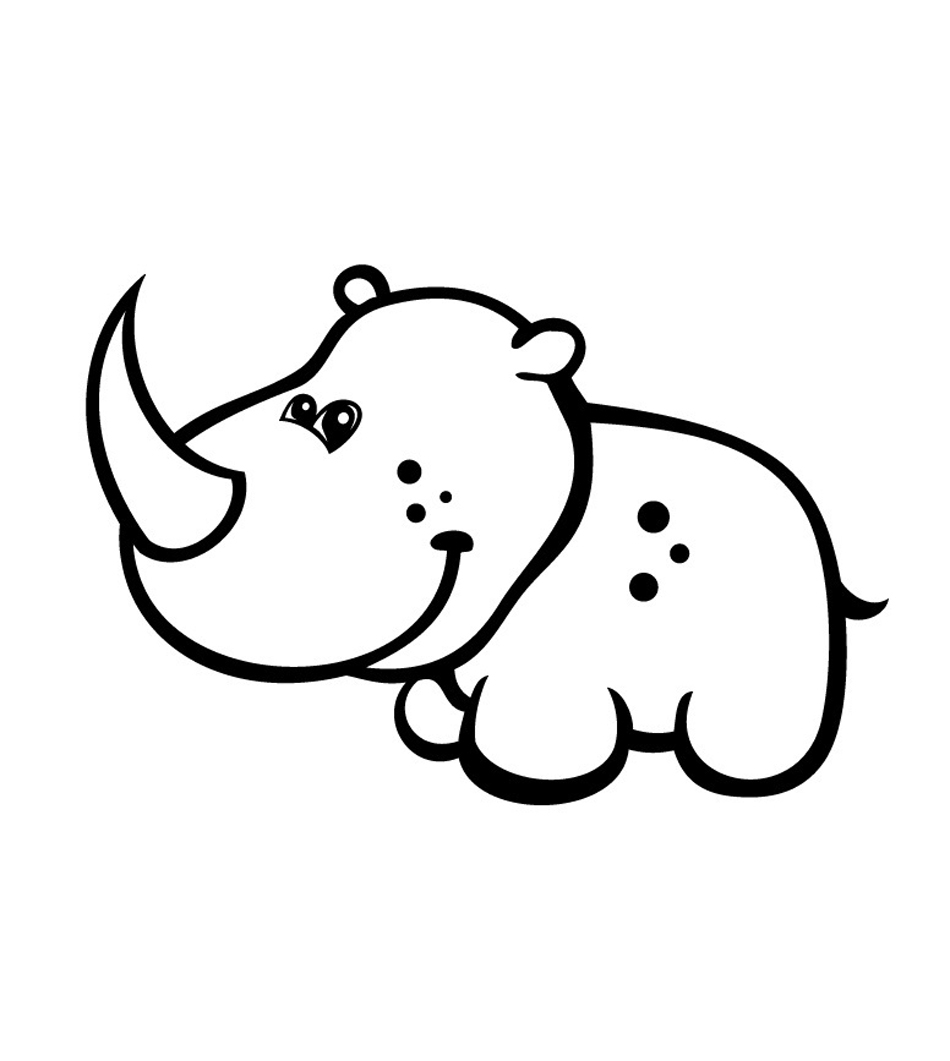 Rhino Coloring Page