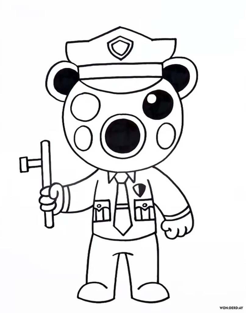 Free Printable Roblox Piggy Coloring Pages Printable Word Searches