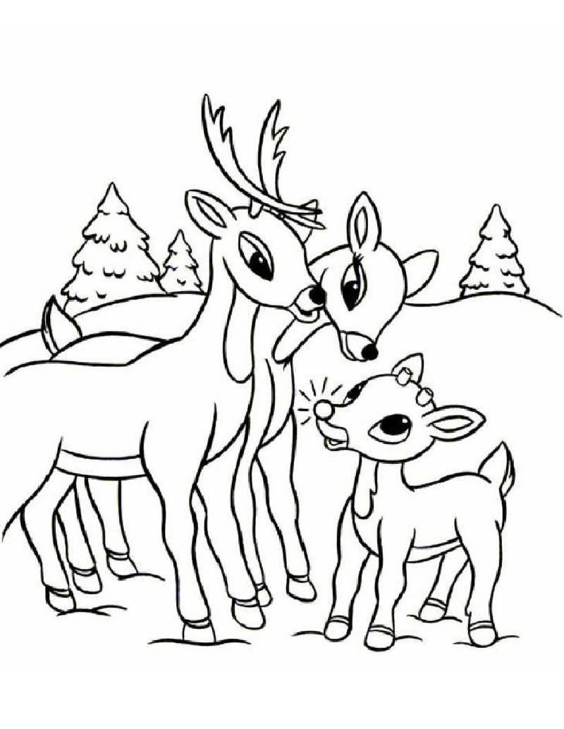 Free Rudolph Coloring Pages