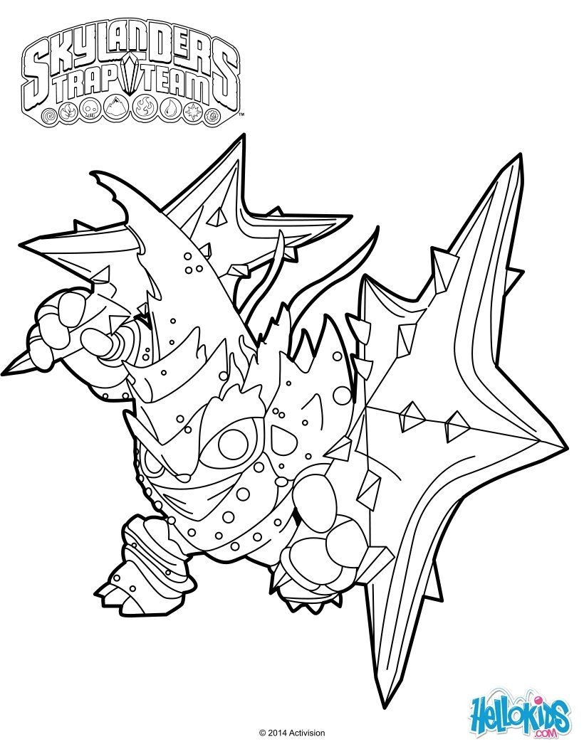 Free Printable Skylander Trap Team Coloring Pages