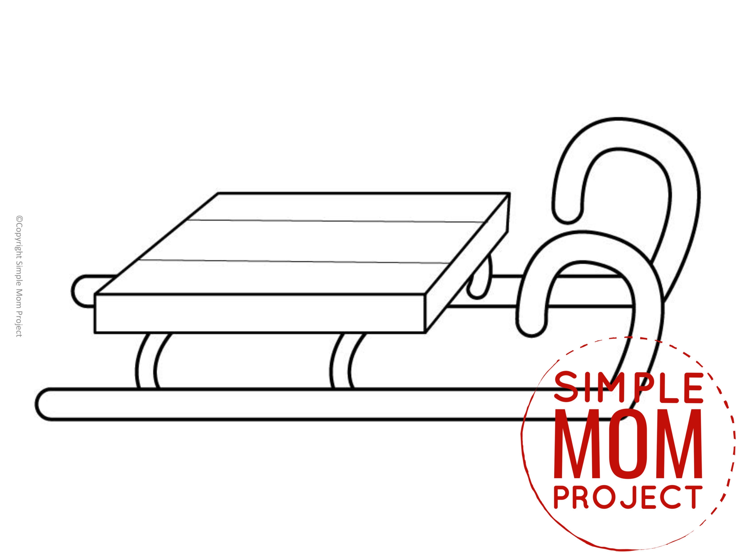 Free Printable Sled Template Simple Mom Project