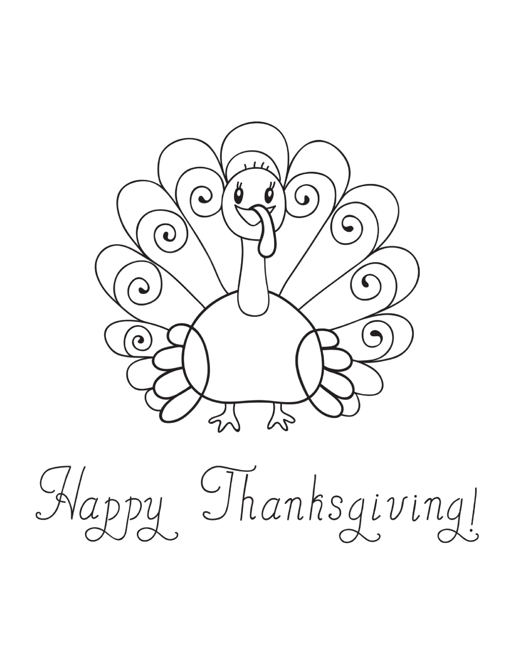 Free Turkey Coloring Pages