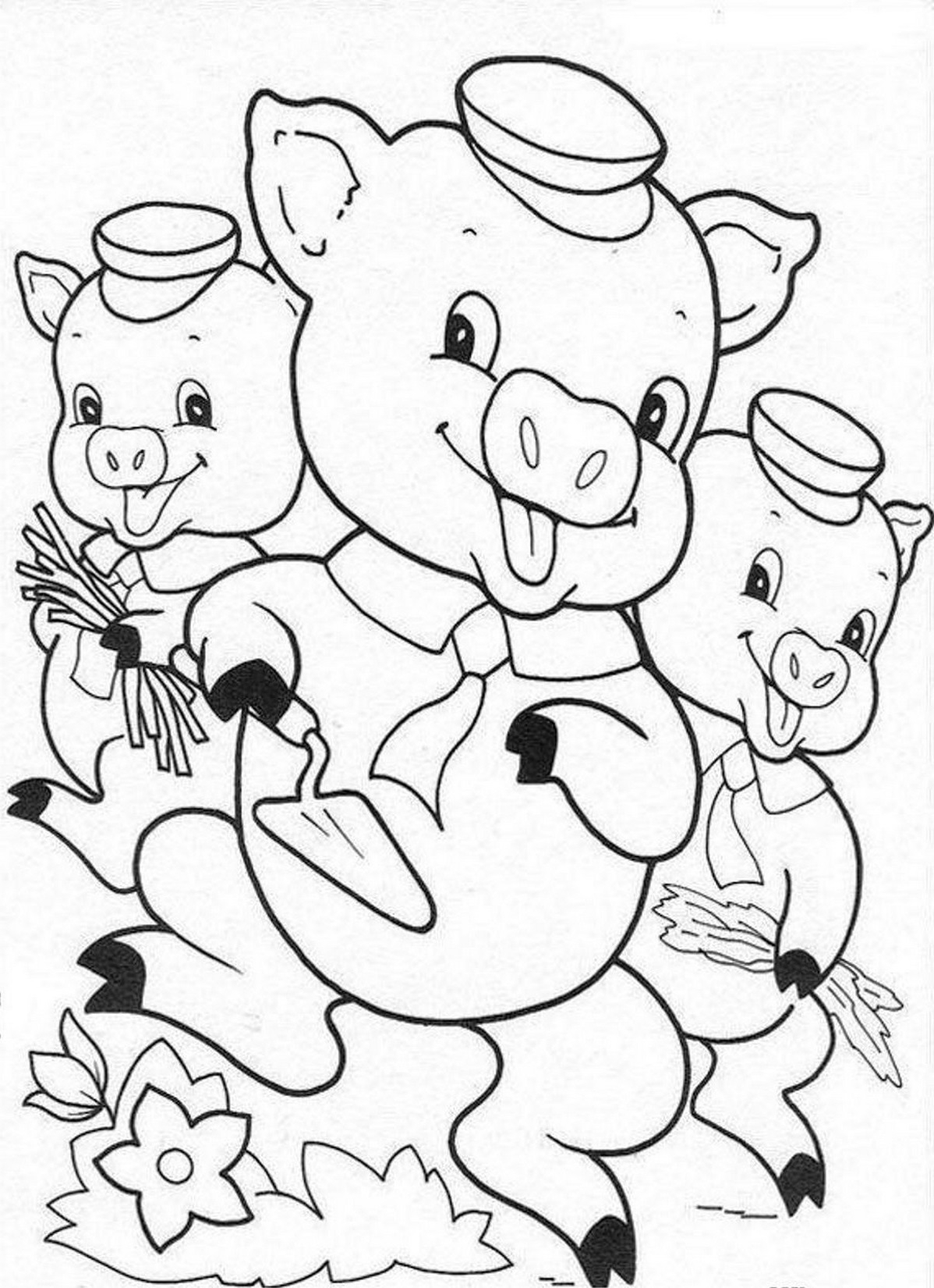 Free Printable Three Little Pigs Coloring Pages