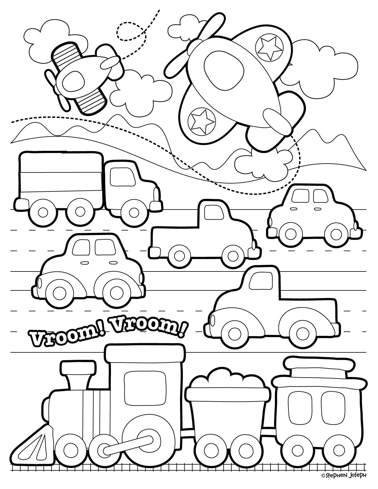 Free Printable Transportation Coloring Pages SaraaxMora