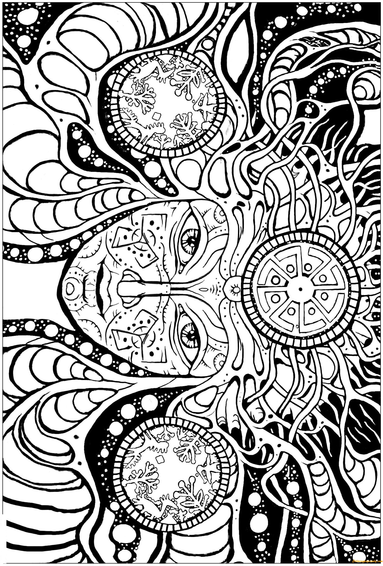 Adult Coloring Pages Trippy