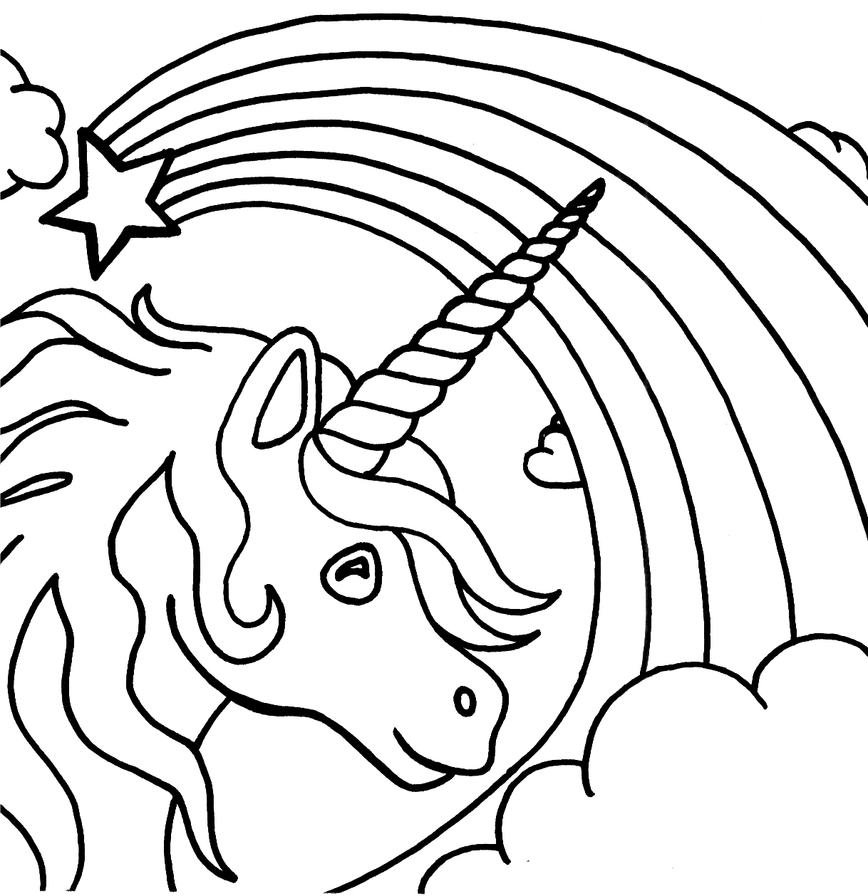 Free Color Pages Of Unicorns