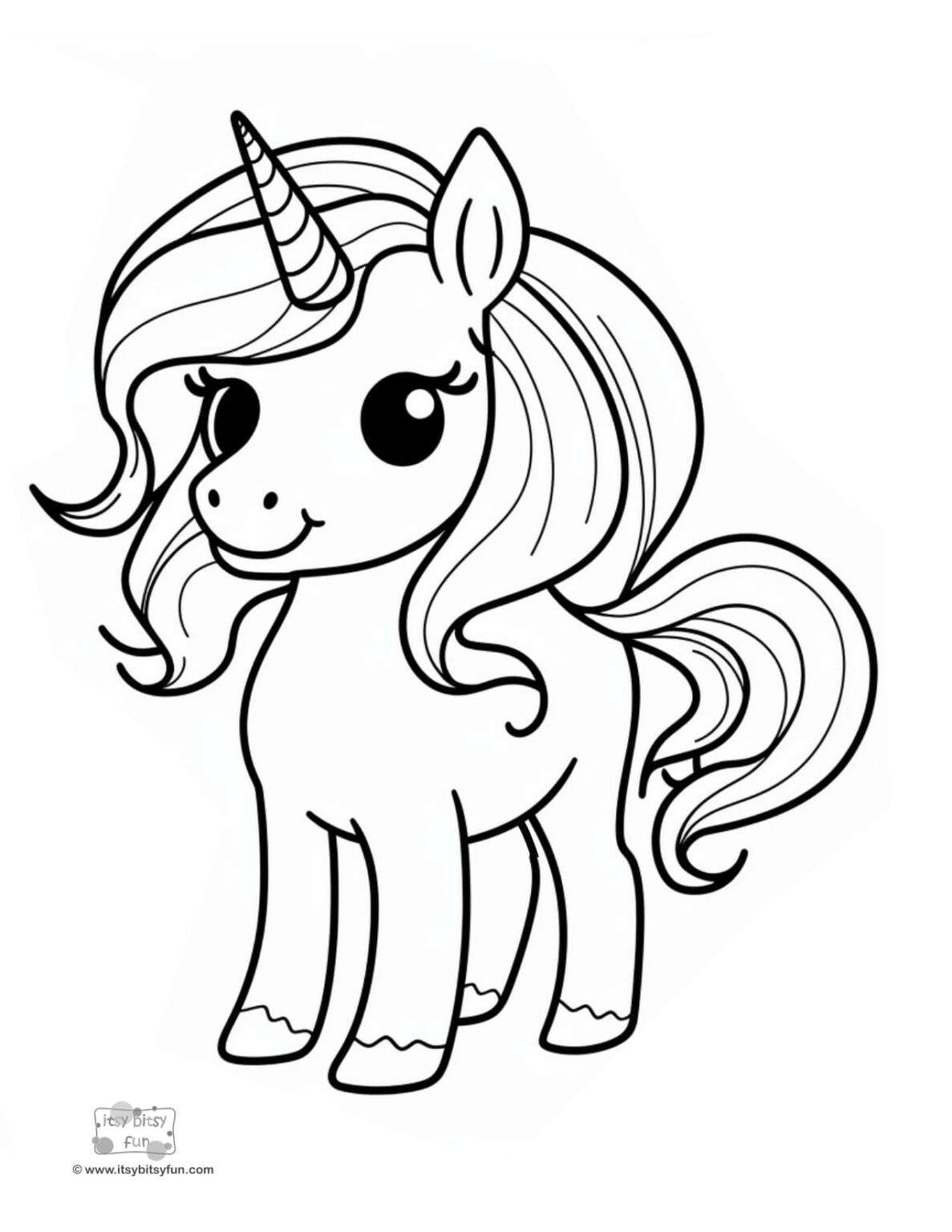 Free Printable Unicorn Coloring Pages Itsy Bitsy Fun