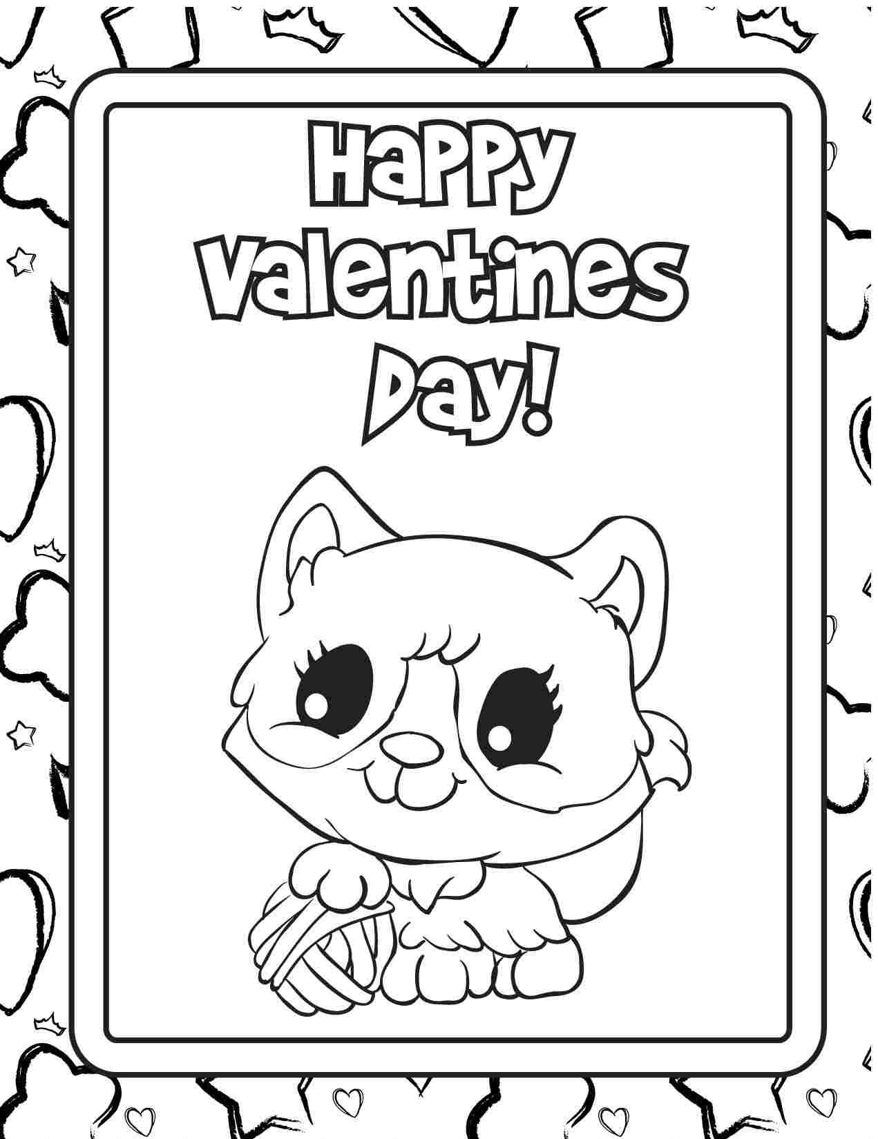Valentine Card Coloring Pages