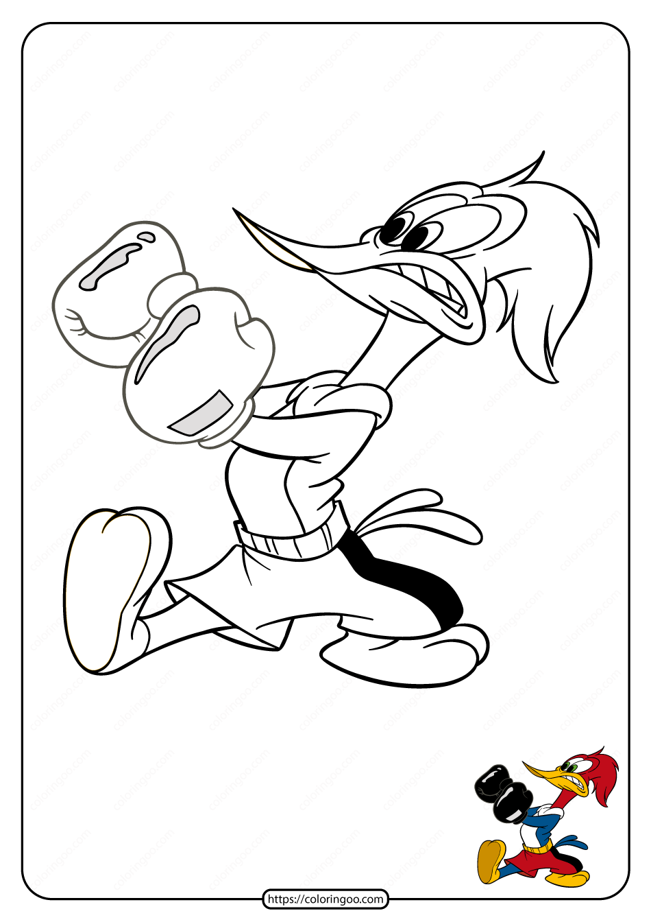 Free Printable Woody Woodpecker Coloring Pages 06