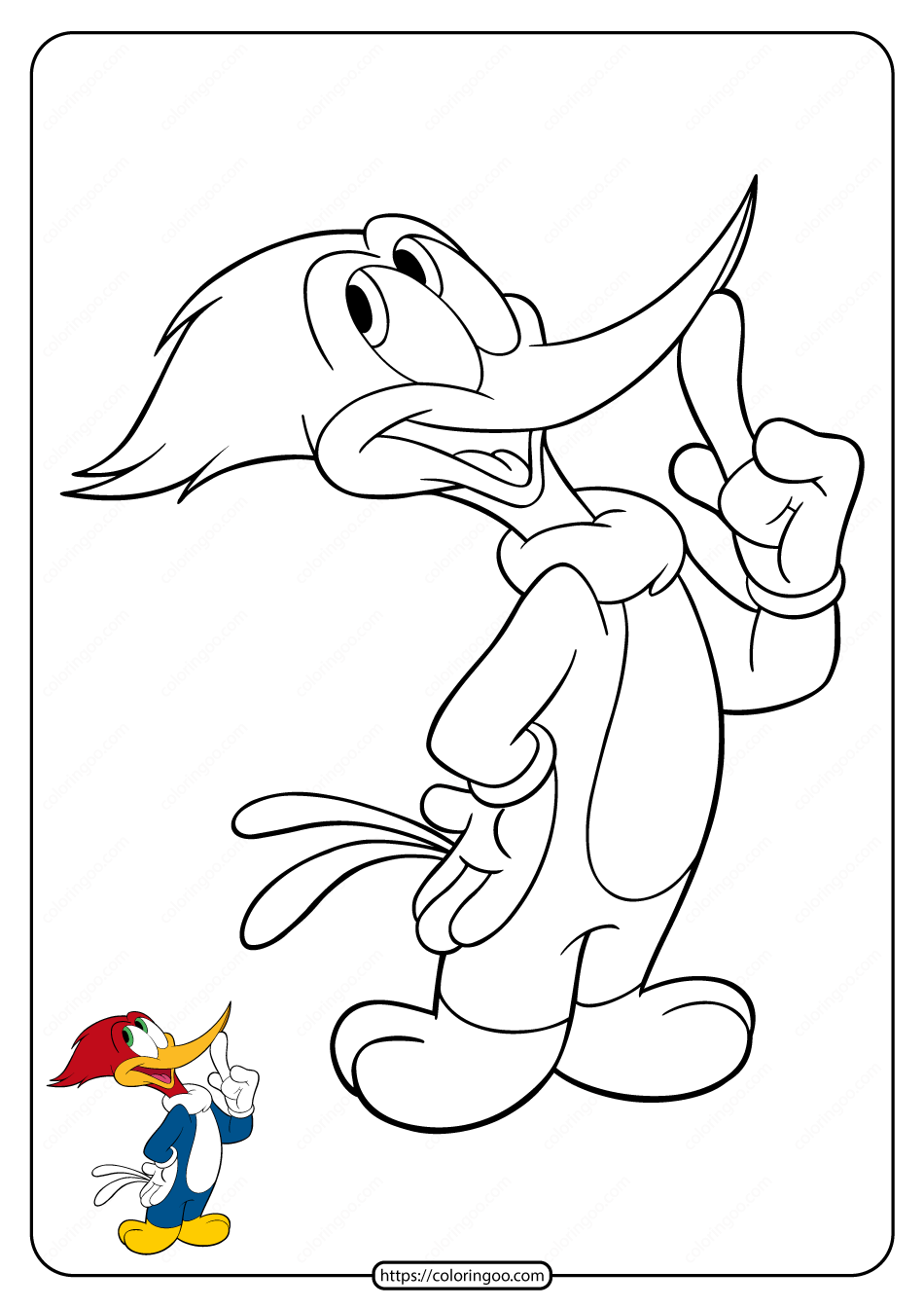 Woody Woodpecker Coloring Pages