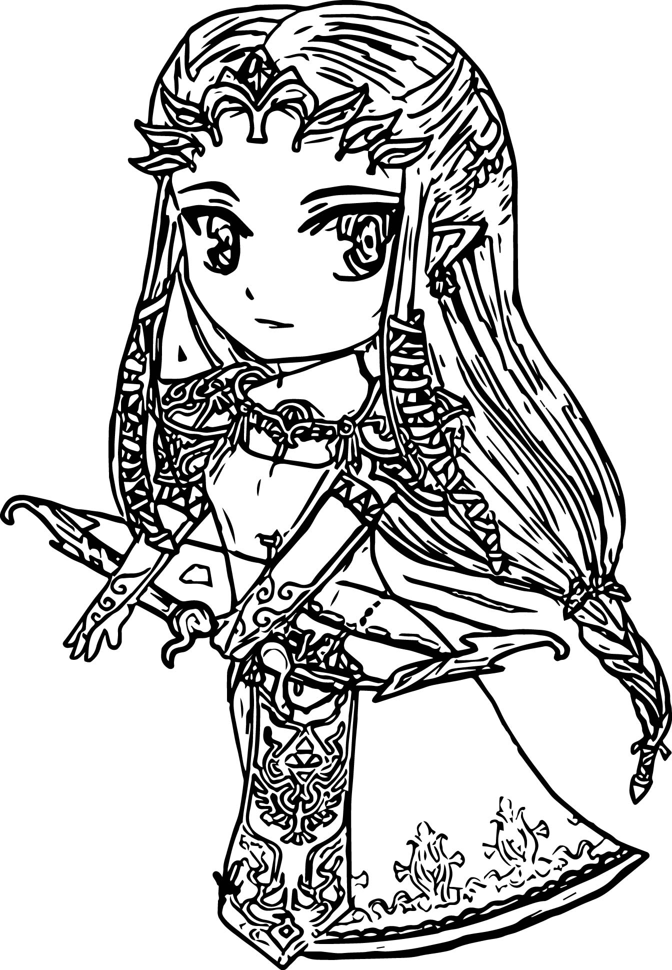 Zelda Coloring Page