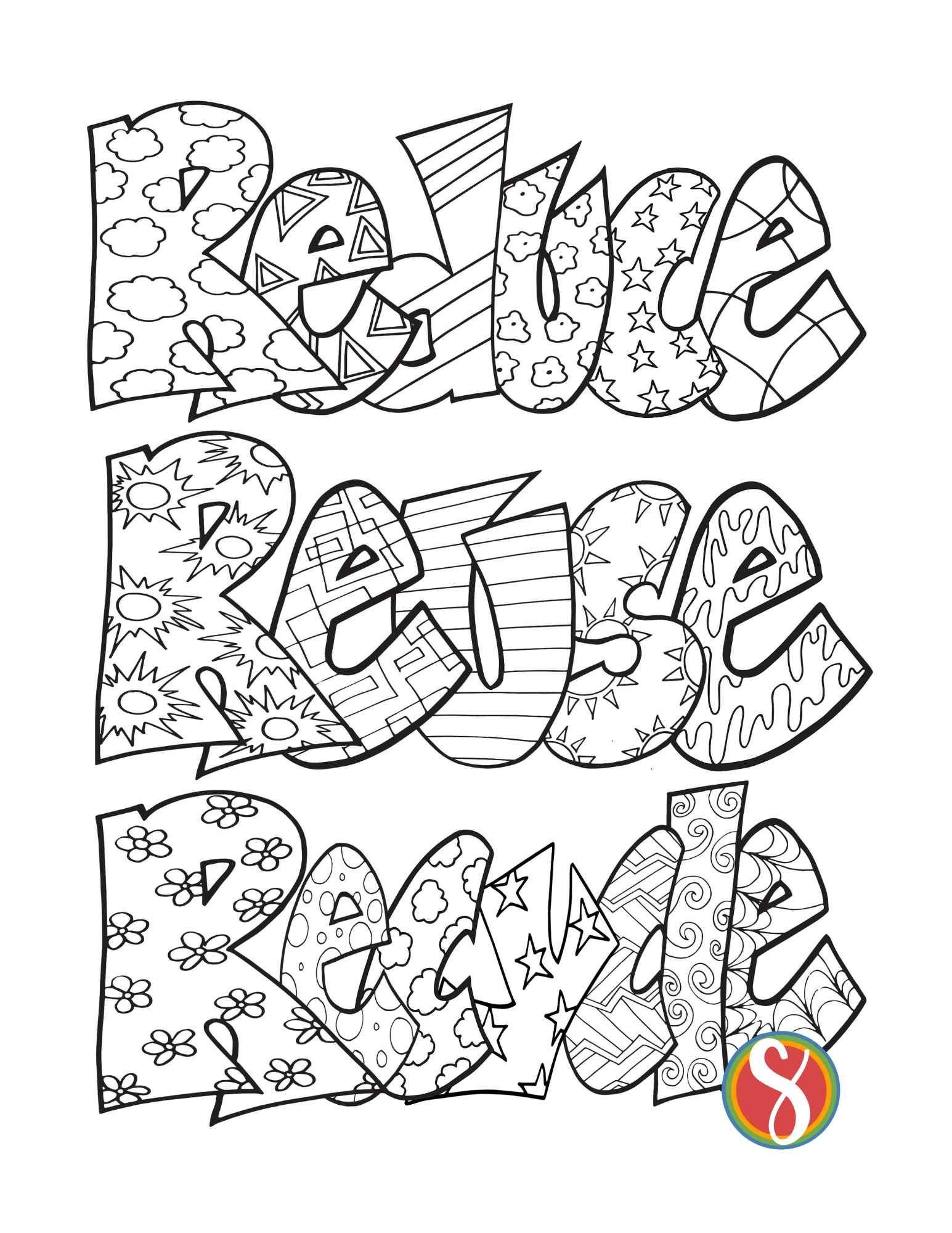Free Reduce Reuse Recycle Coloring Pages Stevie Doodles