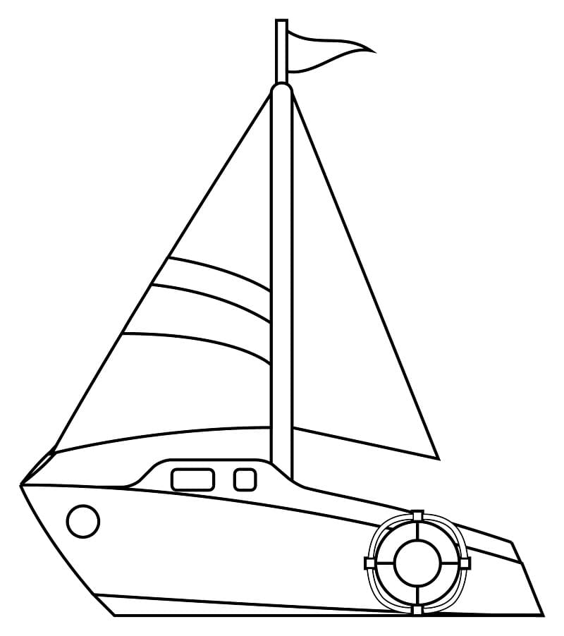 Sailboat Coloring Page