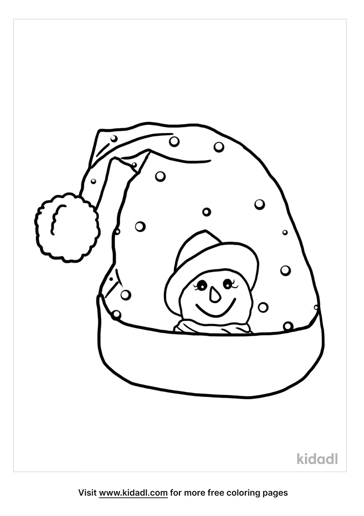 Snowman Hat Coloring Page