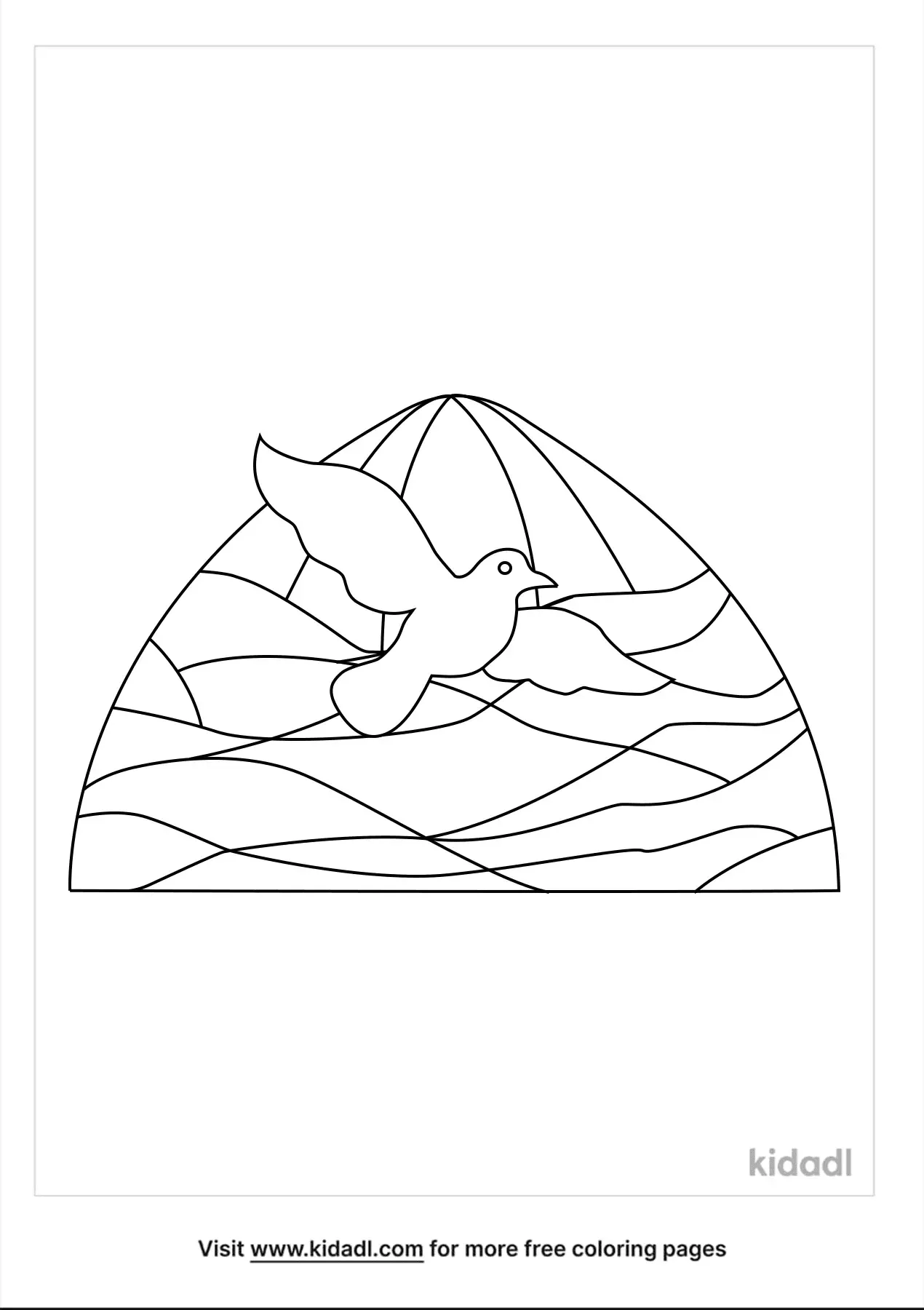 Stained Glass Nativity Coloring Page