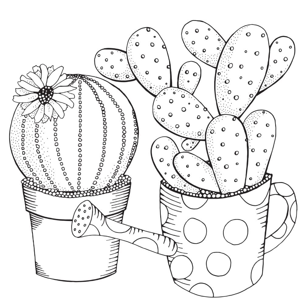 Free SUCCULENT Coloring Pages For Download Printable PDF VerbNow