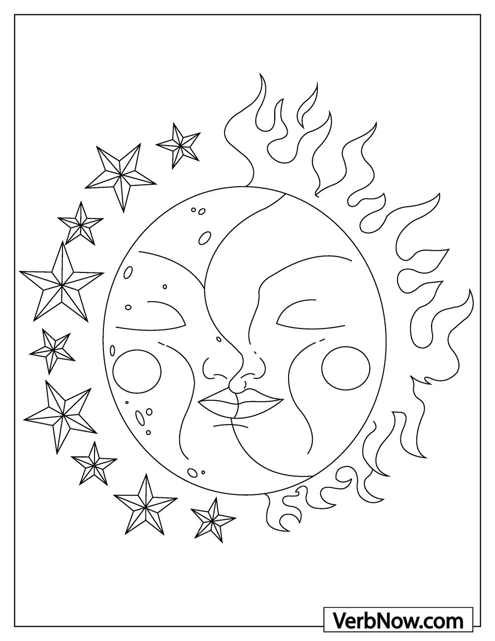 Sun And Moon Coloring Pages