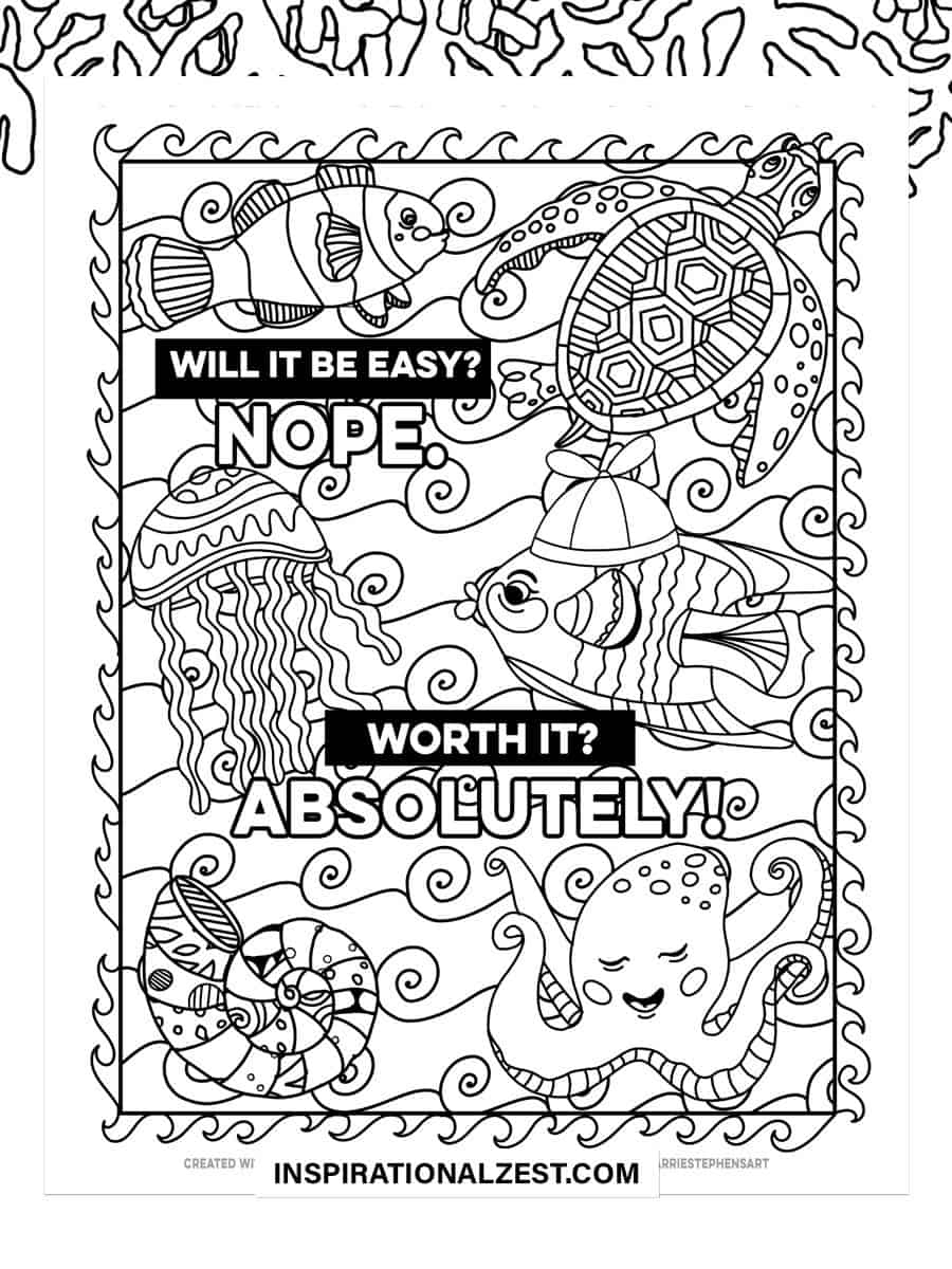 Free Testing Coloring Pages For Students Motivational Quotes