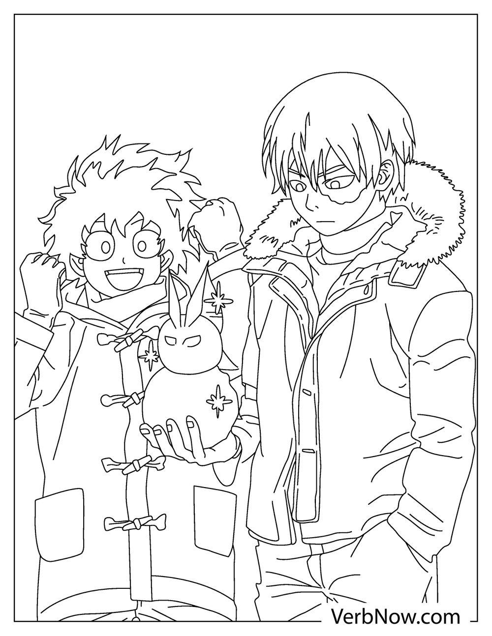 Free TODOROKI Coloring Pages For Download Printable PDF