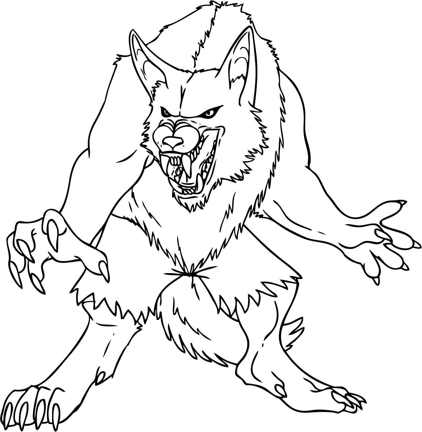 Free Werewolf Coloring Pages Coloring Home