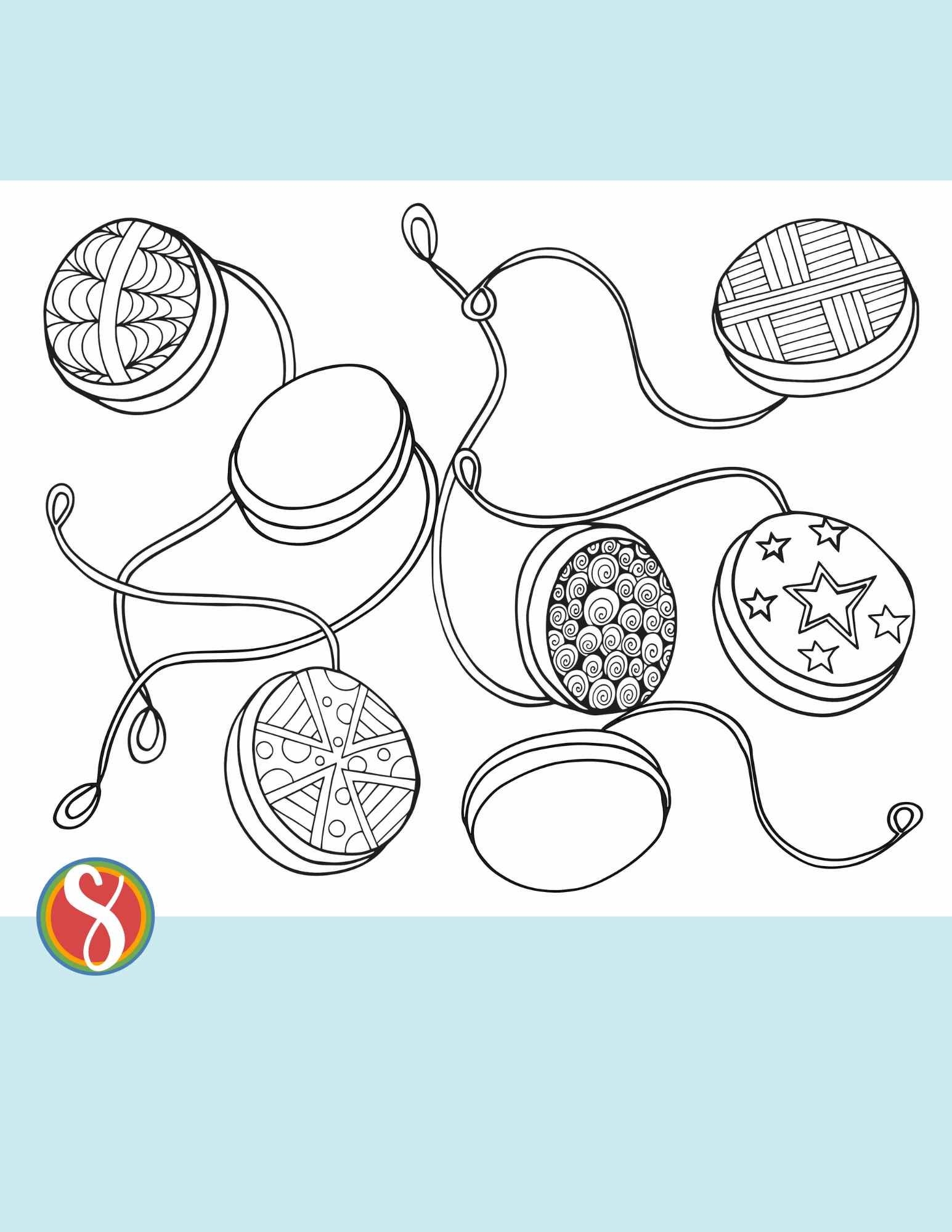 Free Yo Yo Coloring Pages Stevie Doodles