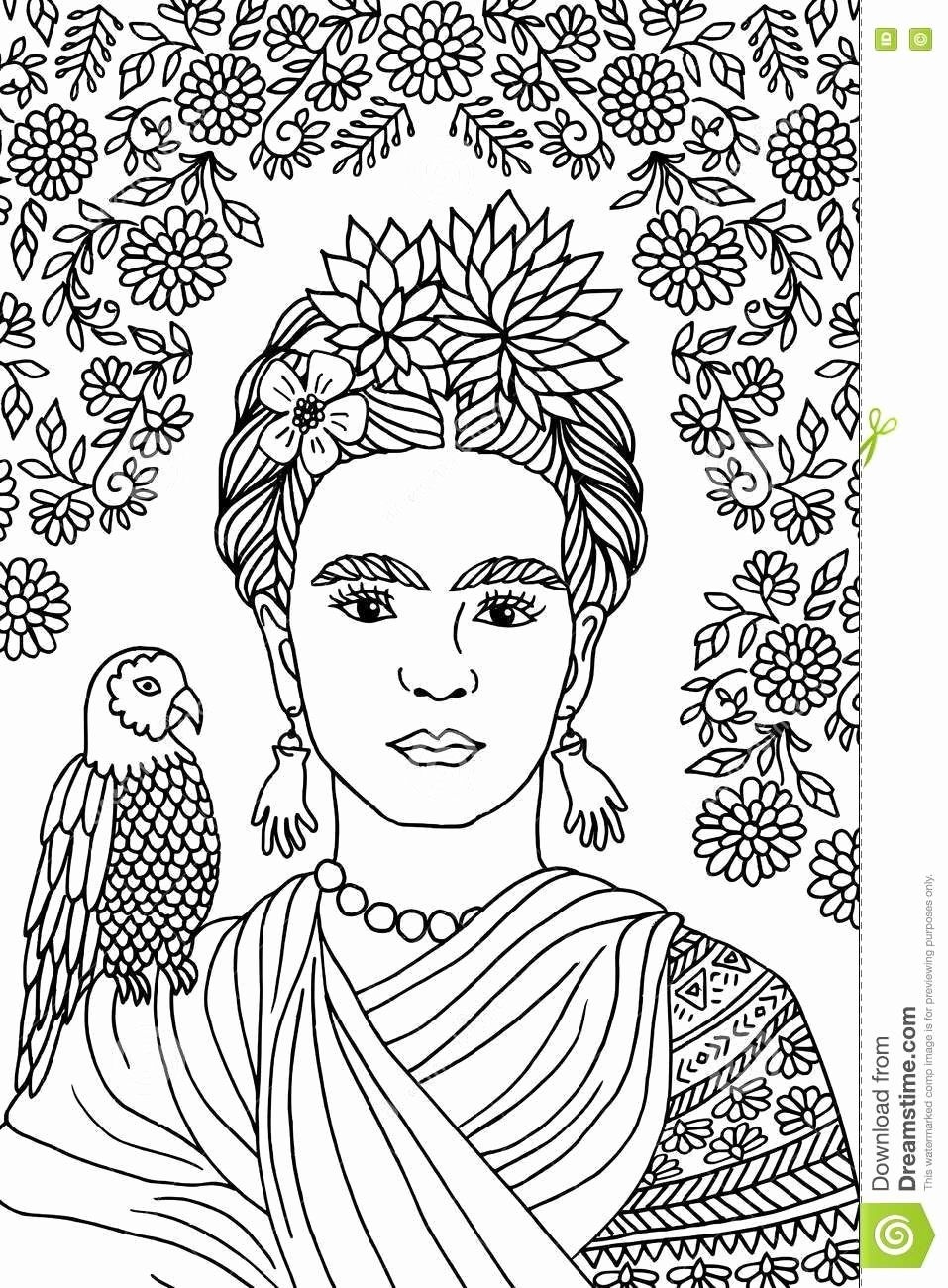 Frida Kahlo Coloring Pages For Kids Askworksheet