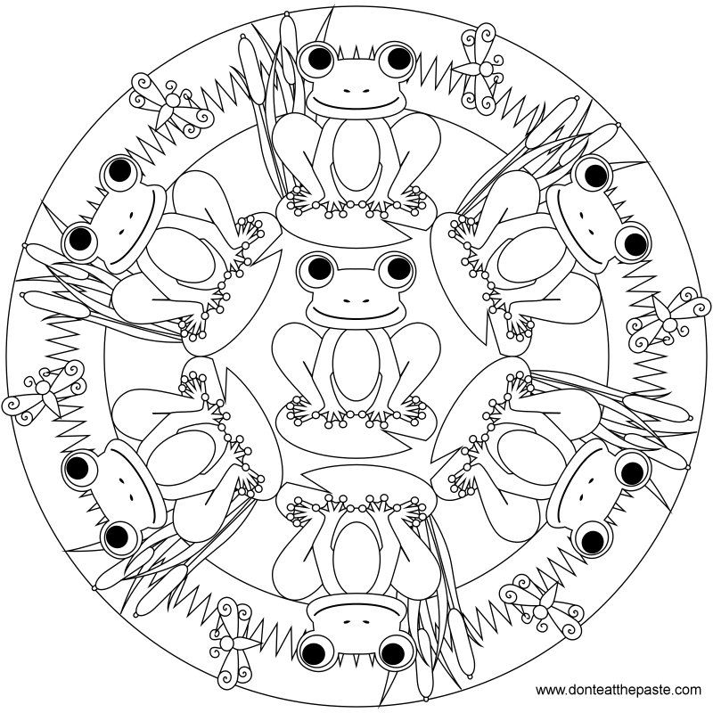 Frog Mandala To Color Mandala Coloring Pages Mandala Coloring Frog Coloring Pages