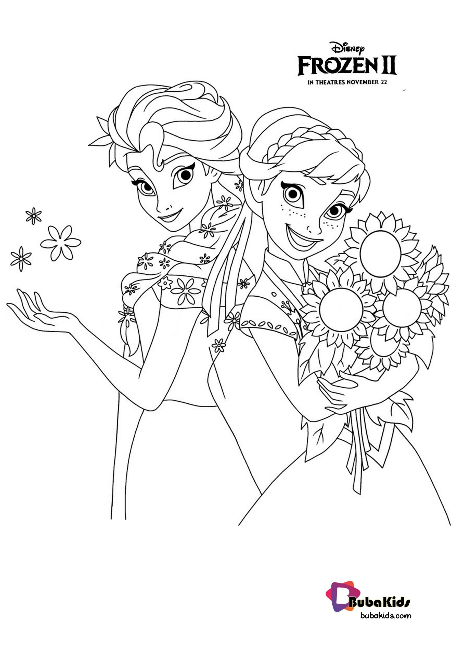 Frozen 2 Princess Anna Elsa Coloring Page Collection Of Cartoon Coloring Pages Frozen Para