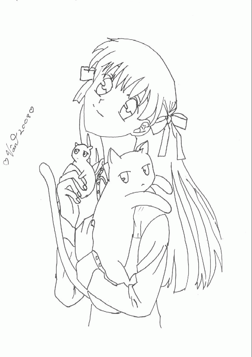 Fruit Basket Momiji Pages Coloring Pages