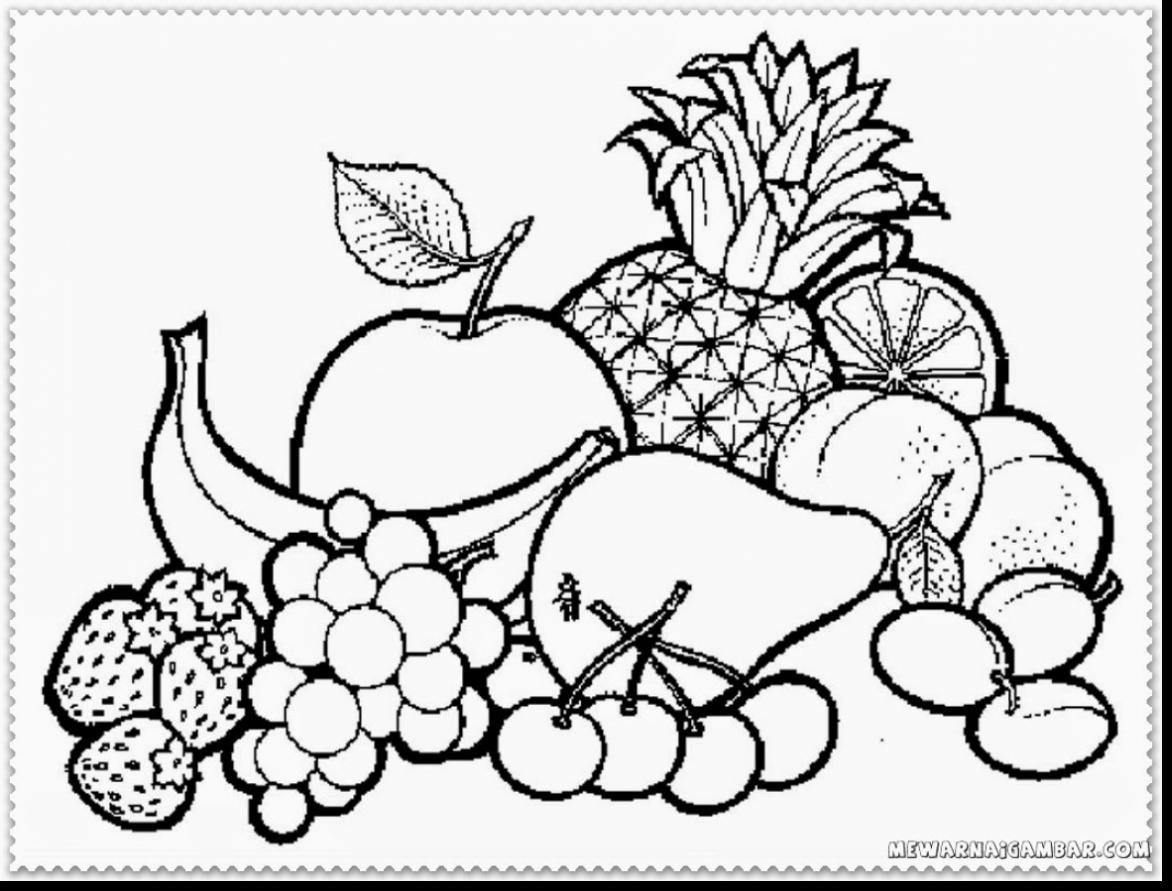 Fruits And Vegetables Coloring Pages At GetDrawings Free Download