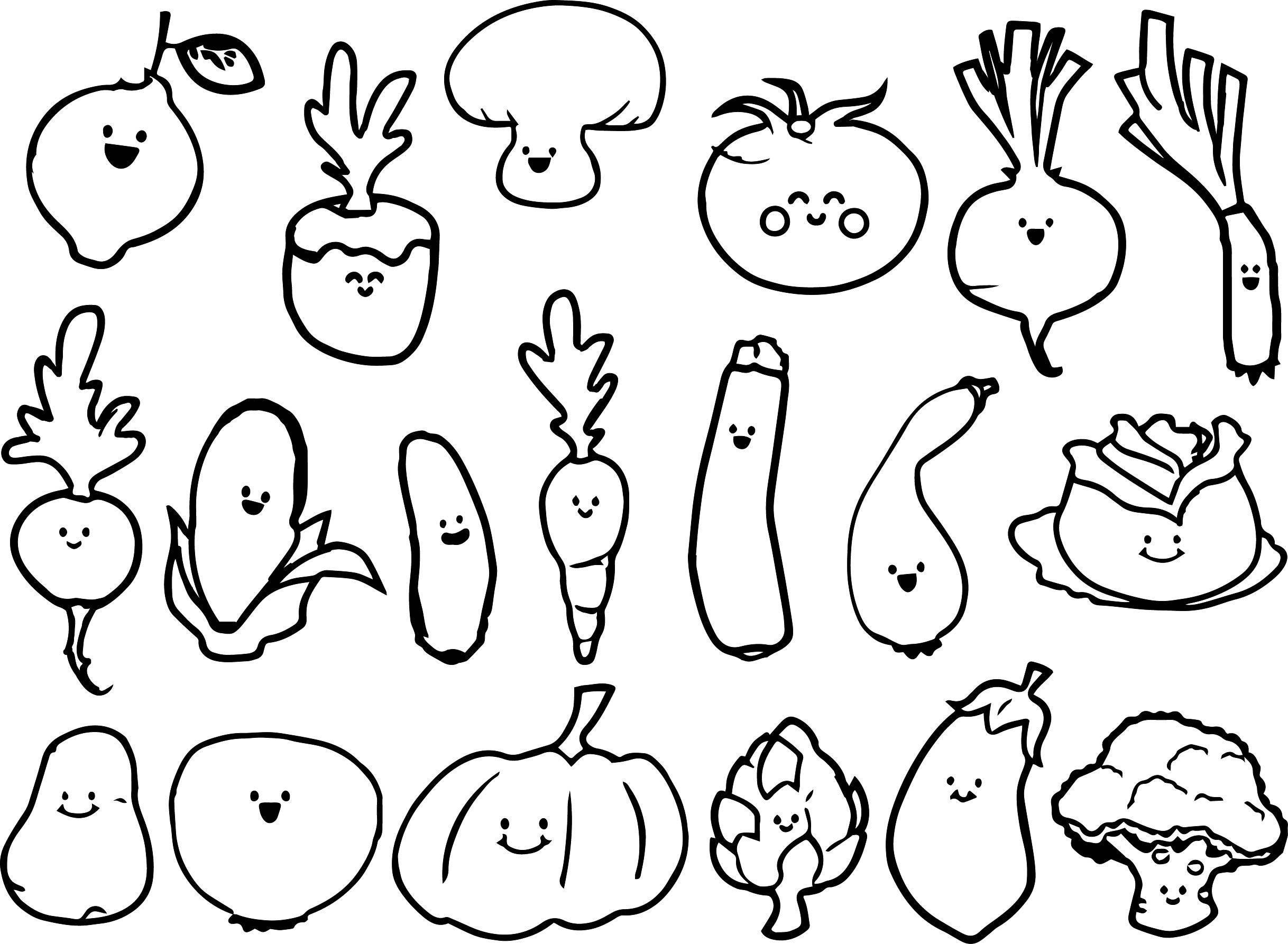 Fruits And Vegetables Coloring Pages For Kids Printable At GetColorings Free Printable