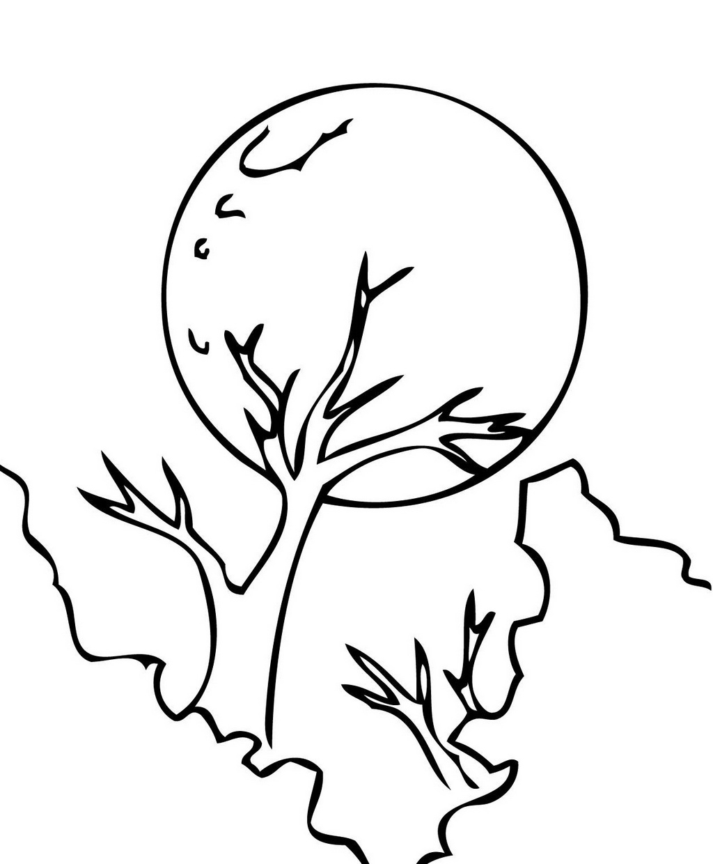 Full Moon Coloring Page Online
