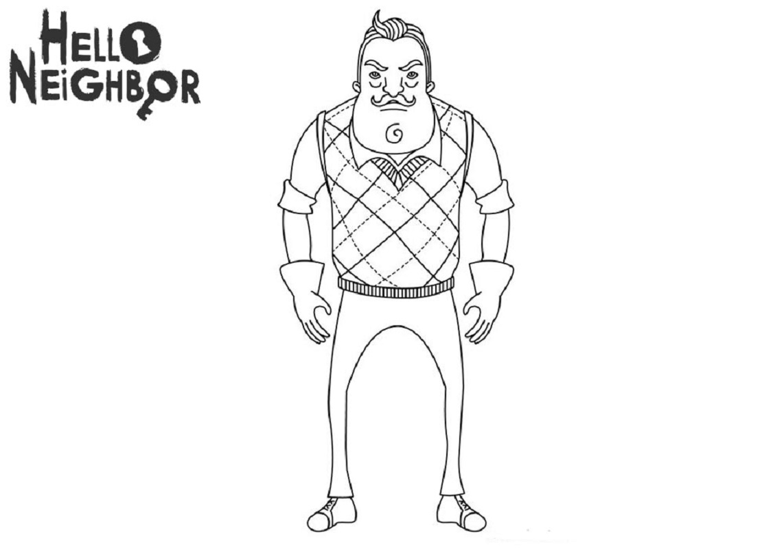 Full Version Of Hello Neighbor Coloring Pages Educative Printable
