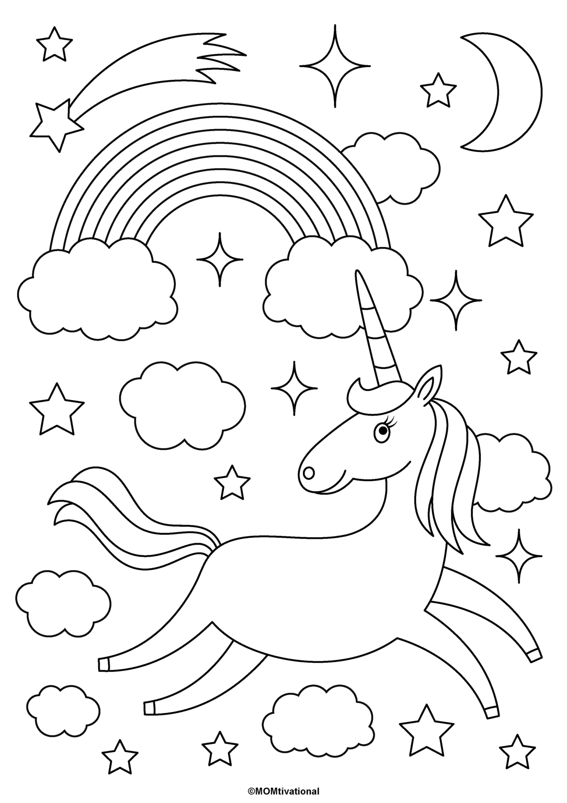 Fun And Free Unicorn Coloring Pages For Kids MOMtivational