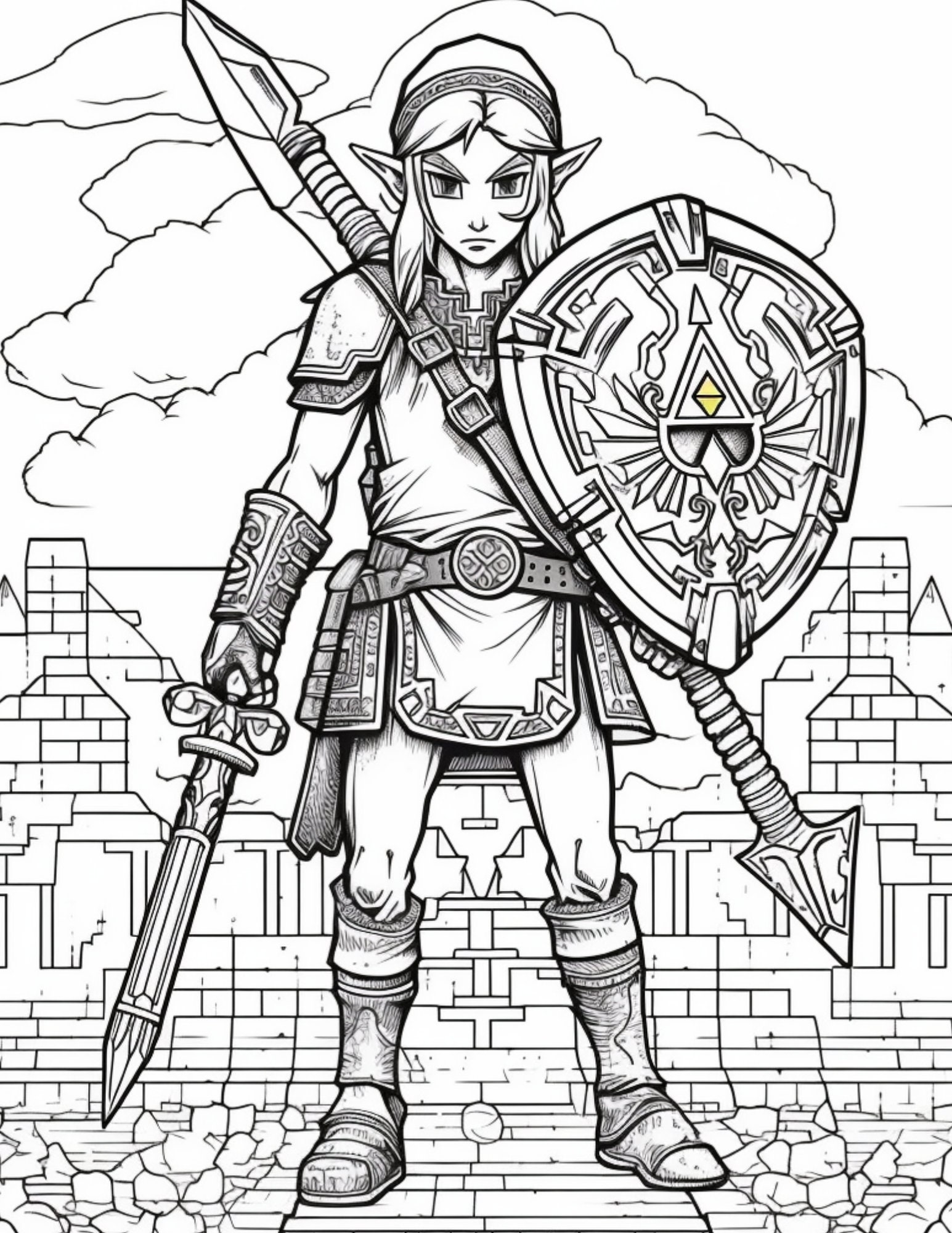 Princess Zelda Coloring Page