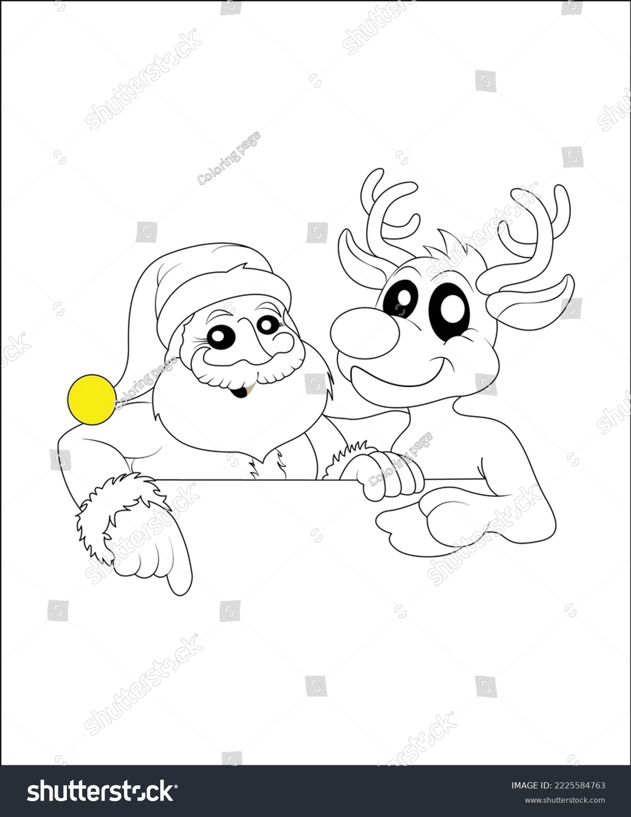 Funny Christmas Coloring Page Coloring Book 2225584763