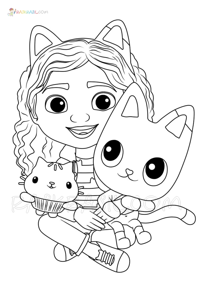 Gabby S Dollhouse Coloring Pages Coloring Home