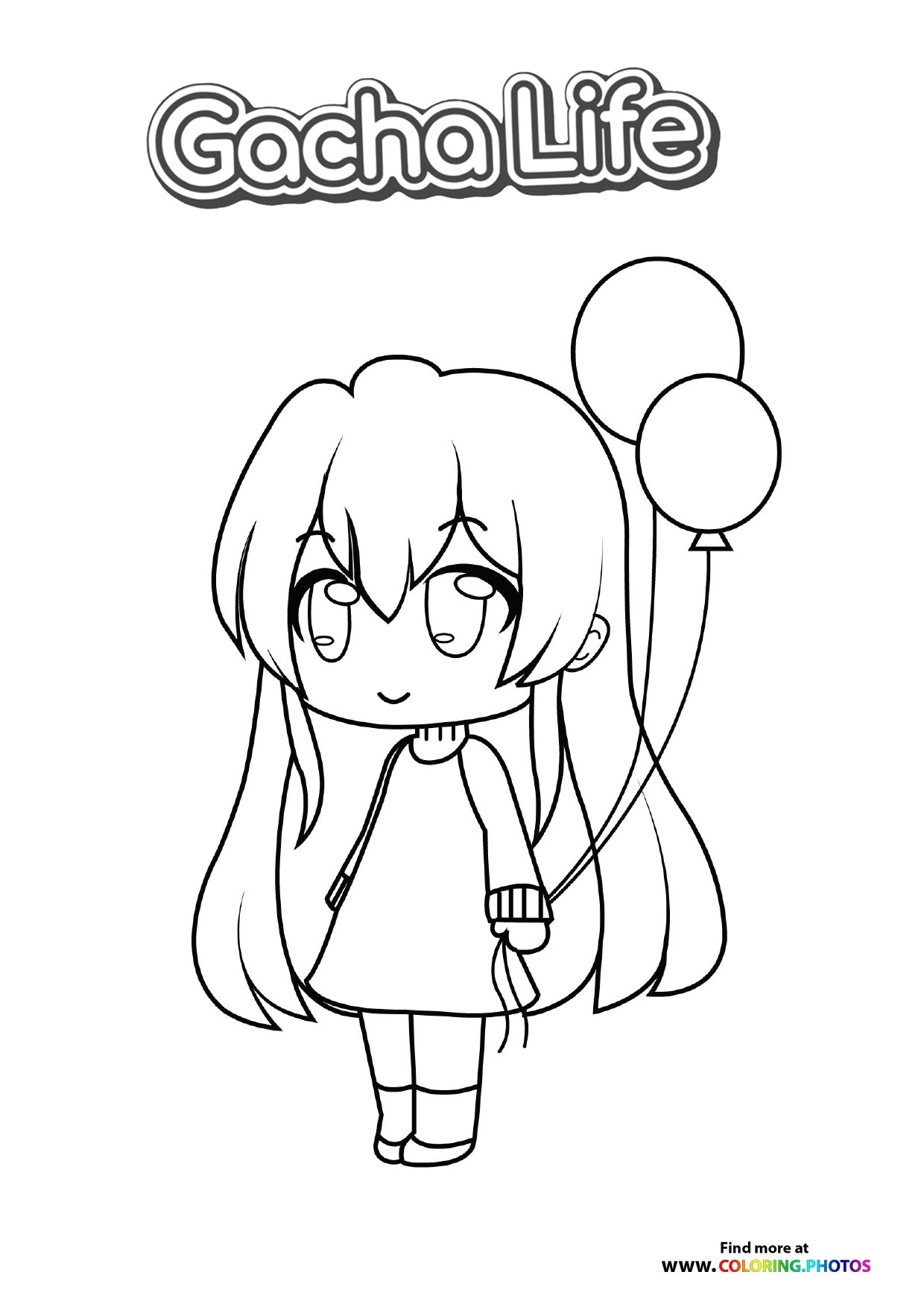 Gacha Life Coloring Pages For Kids 100 Free Print Or Download