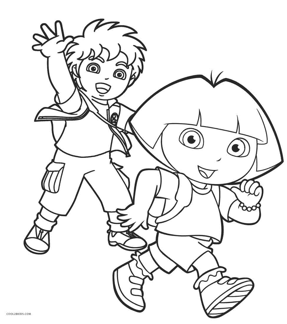 Dora And Boots Coloring Pages