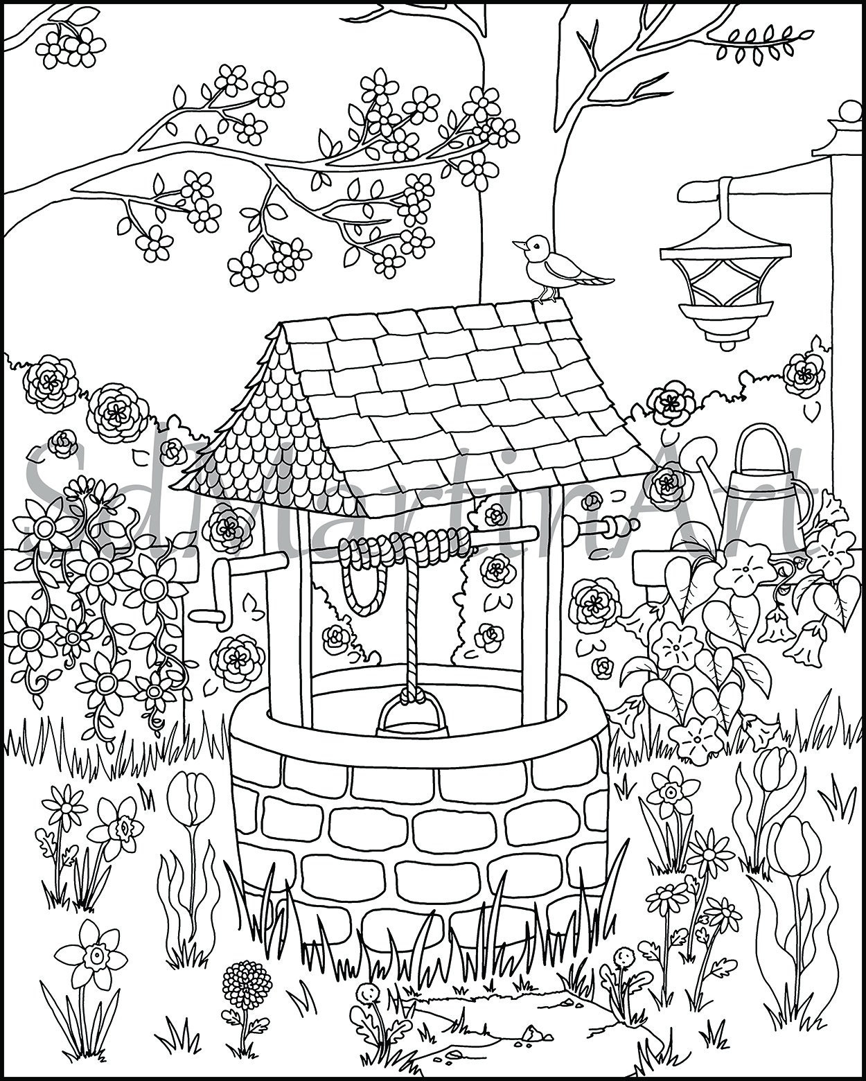 Garden Coloring Book Pages For Adults Coloring Pages