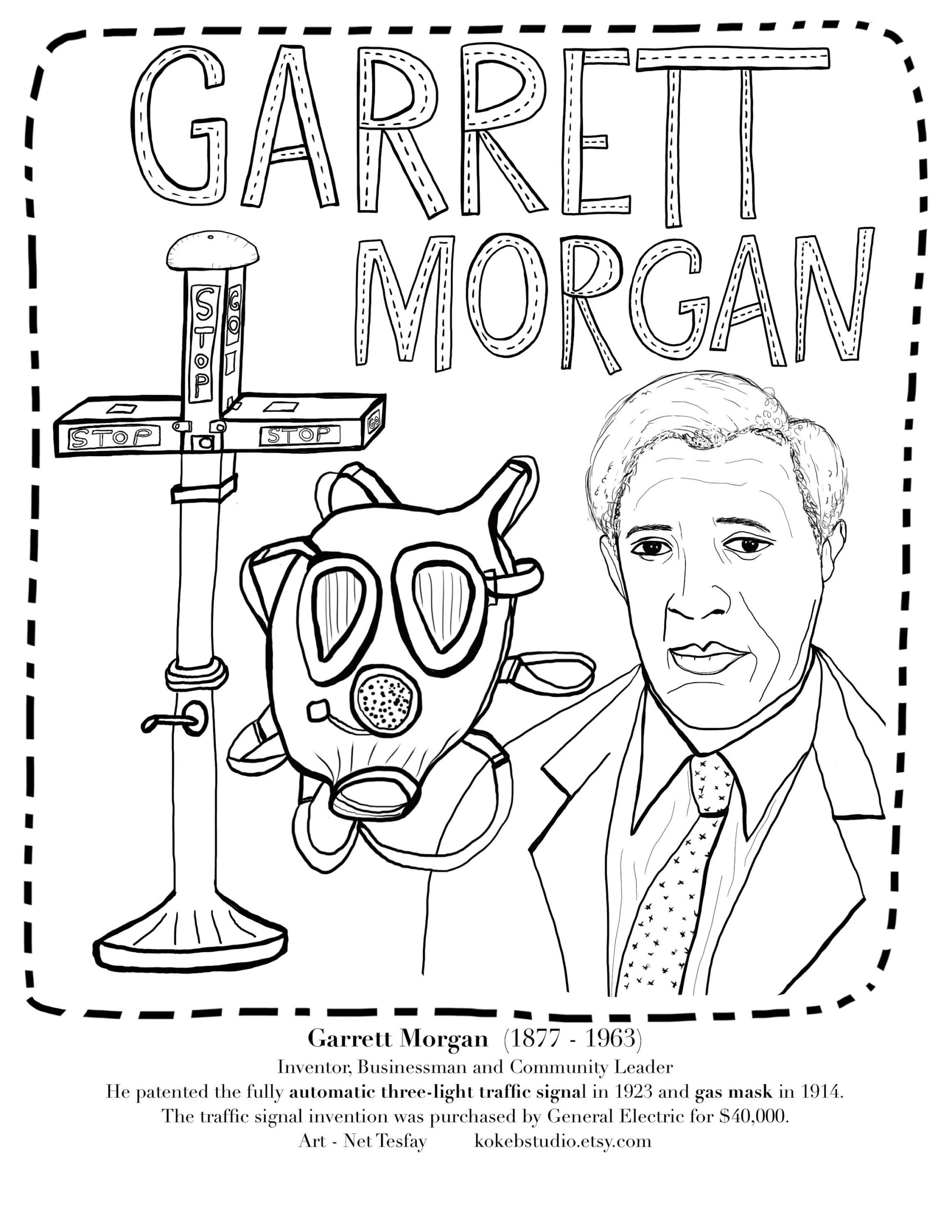 Garrett Morgan Sheet Coloring Pages