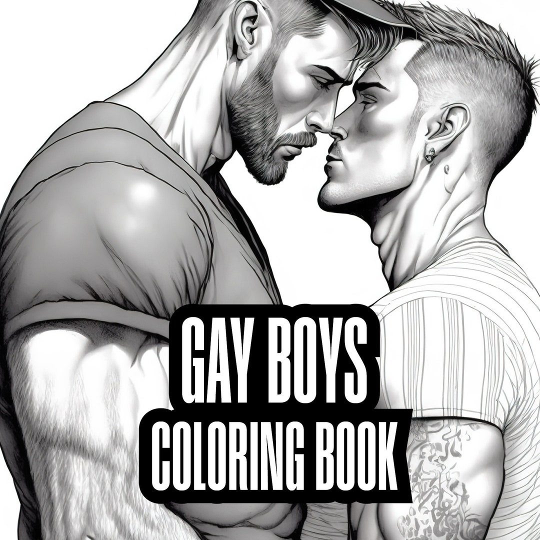 Gay Boys Coloring Book For Adults Vol 01 Etsy