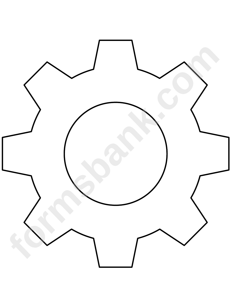 Gear Coloring Sheet Template Printable Pdf Download