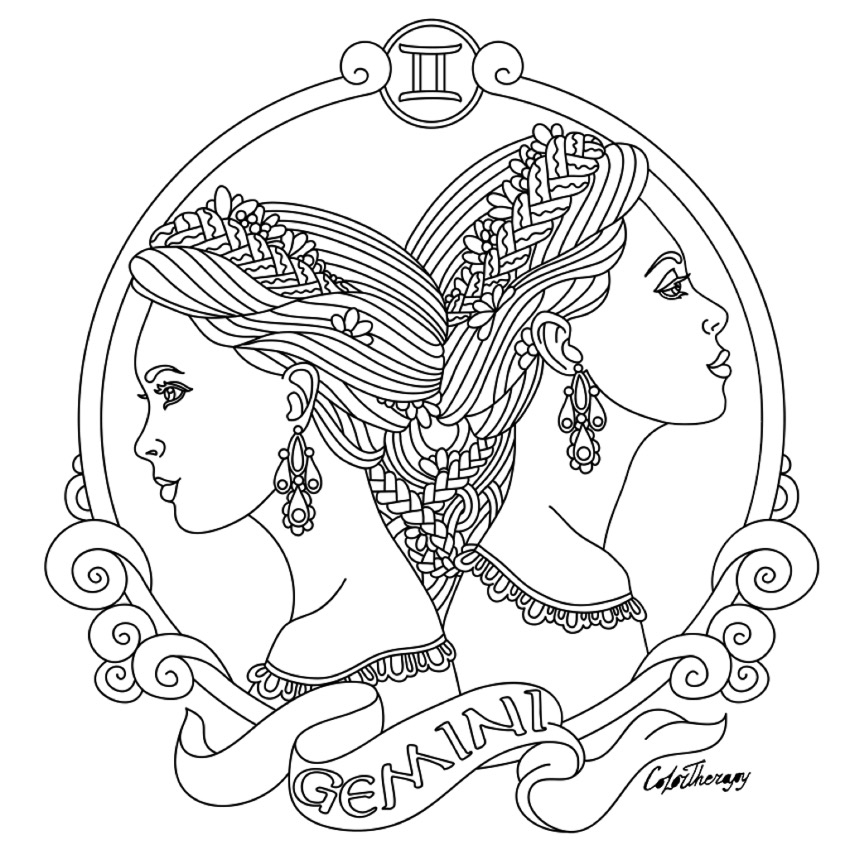 Gemini Coloring Pages At GetColorings Free Printable Colorings Pages To Print And Color